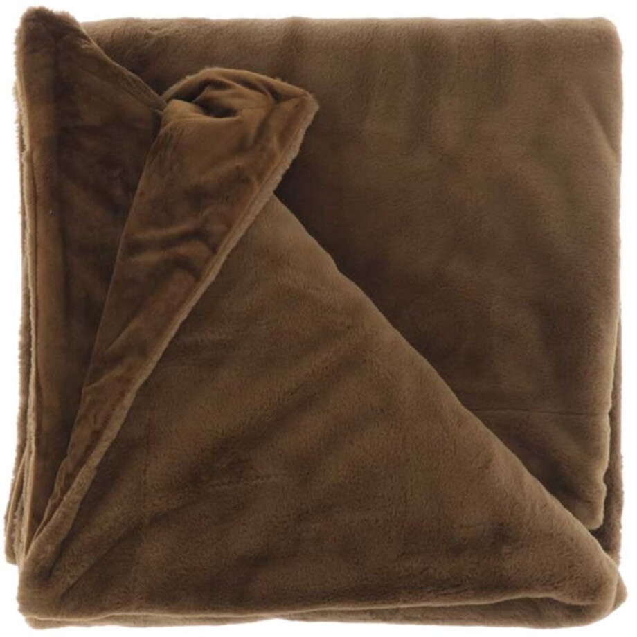 Unique Living | Plaid Klaas 150x200cm bison brown afbeelding 1