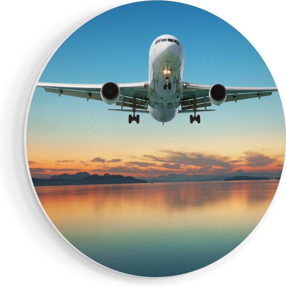 Artaza Forex Muurcirkel Vliegtuig Vliegt Boven Een Kleurrijke Zee - 90x90 cm - Groot - Wandcirkel - Rond Schilderij - Muurdecoratie Cirkel Artaza Forex Muurcirkel Vliegtuig Vliegt Boven Een Kleurrijke Zee - 90x90 cm - Groot - Wandcirkel - Rond Schilderij - Muurdecoratie Cirkel afbeelding 1