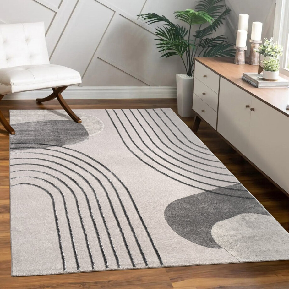 Paco Home Vloerkleed Woonkamer Laagpolig Patroon Bloemen Regenboog Patroon Geometrisch 240x340 cm Paco Home Vloerkleed Woonkamer Laagpolig Patroon Bloemen Regenboog Patroon Geometrisch 240x340 cm afbeelding 1