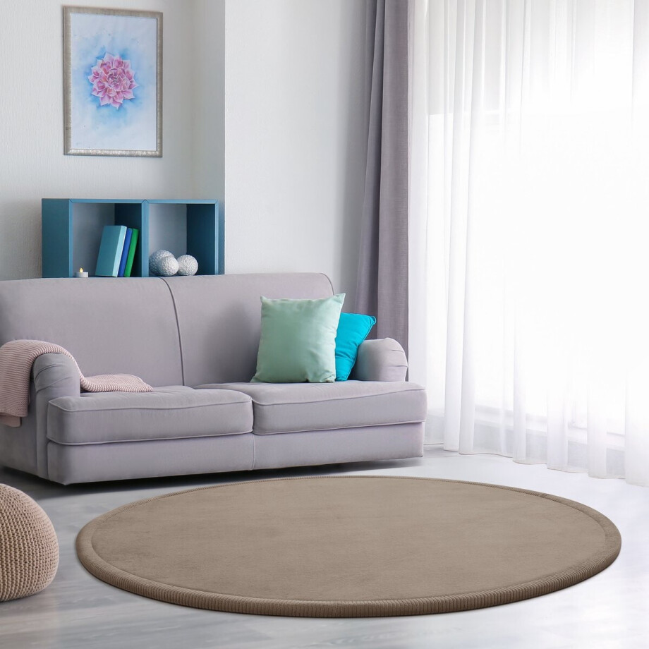 Paco Home Tapijt Voor Kinderen Vloerkleed Kinderkamer Zacht Antislip Modern 80 cm Rund afbeelding 1
