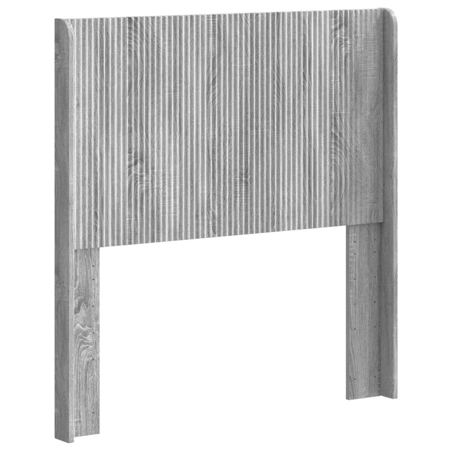 vidaXL - Hoofdbord - Grijs - Sonoma - Bewerkt - hout afbeelding 1