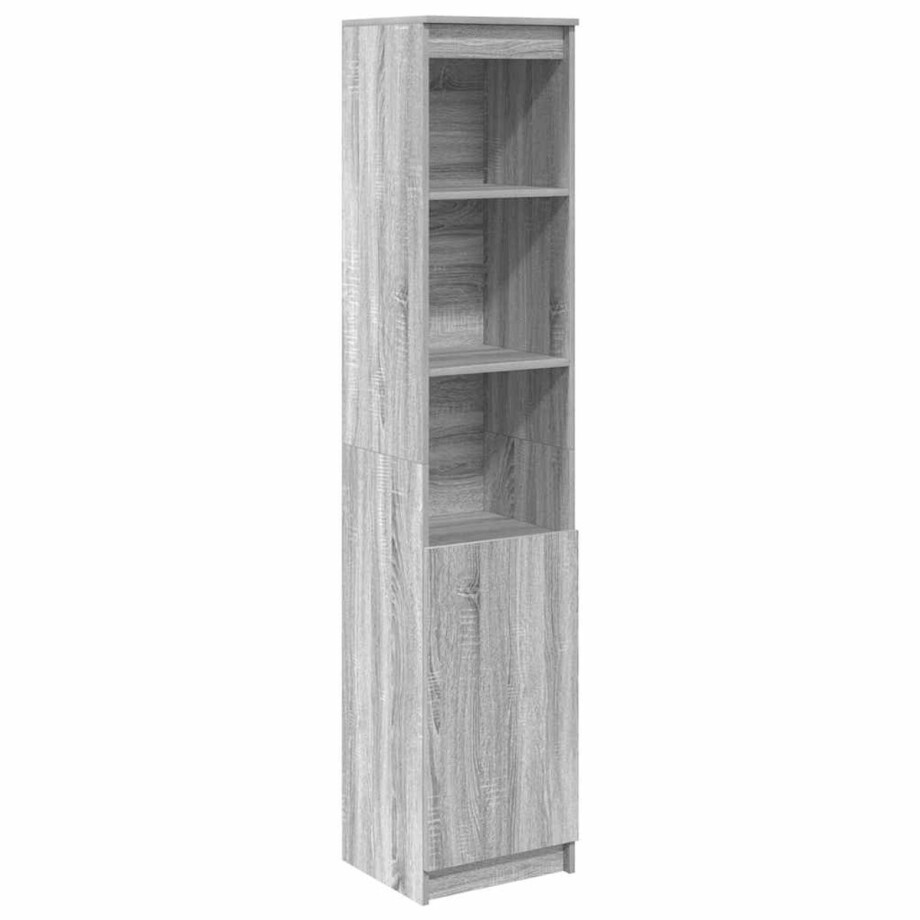 vidaXL - Hoge - kast - 37,5x35x180 - cm - spaanplaat - grijs - sonoma afbeelding 1
