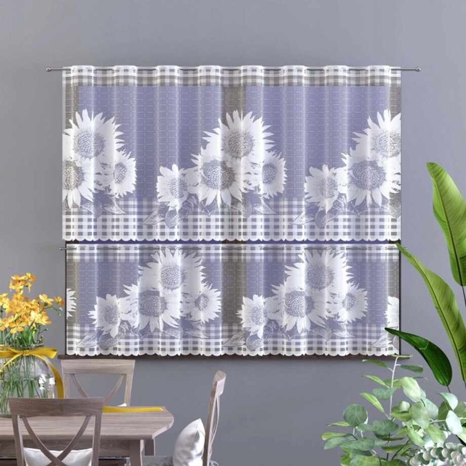 Wisan - Jacquard vitrage - Zonnebloemen- 300x 50 cm - Gordijnen - Curtains - Jacquardgordijnen- wit - 300 X 50 cm Wisan - Jacquard vitrage - Zonnebloemen- 300x 50 cm - Gordijnen - Curtains - Jacquardgordijnen- wit - 300 X 50 cm afbeelding 1