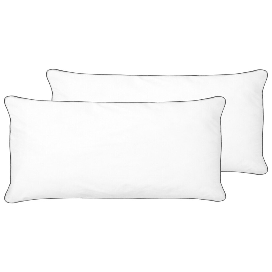 BELIANI PELISTER - 2x Hoofdkussen hoog - Wit - 40 x 80 cm - Japara afbeelding 1