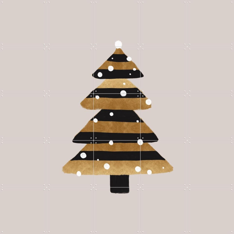 IXXI Xmas Tree, Orara Studio & Various - 100 x 100 cm - Gratis ophangtool - Grote wanddecoratie en posters Kerst, Winter afbeelding 1
