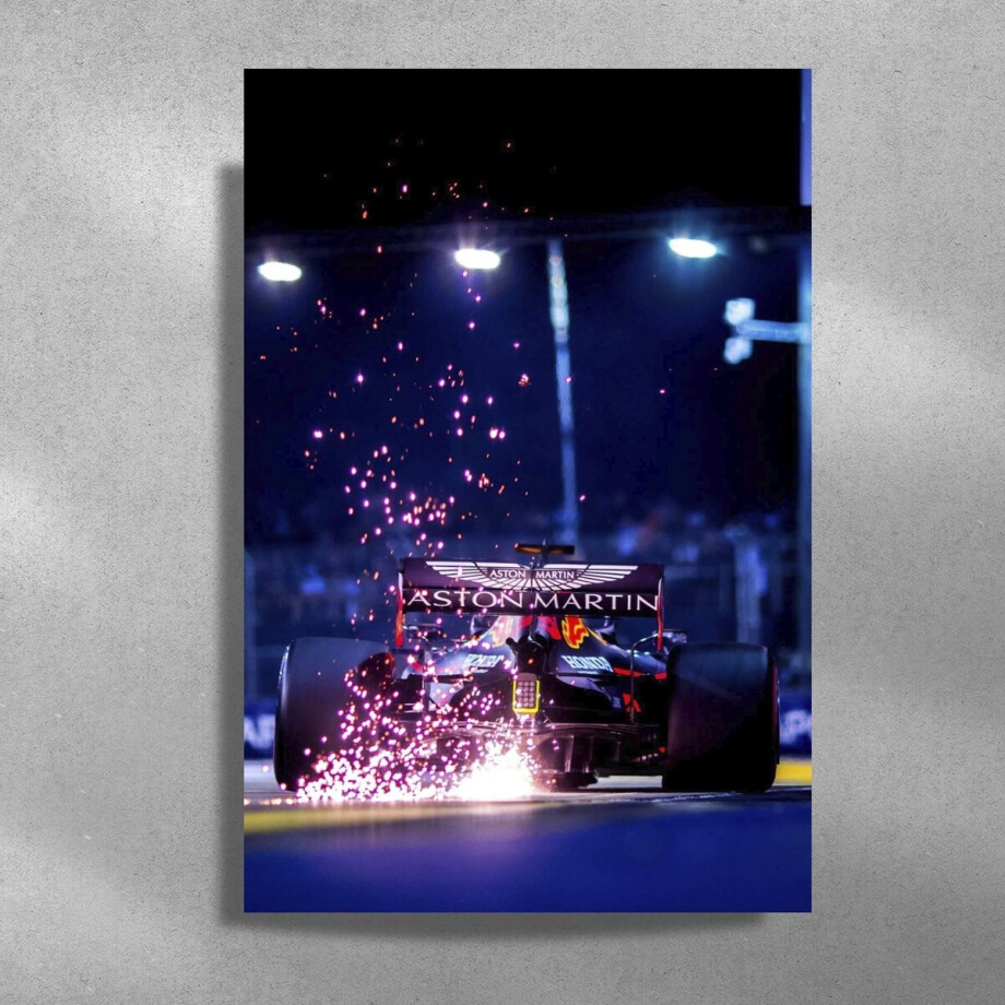 Max Verstappen actie - metalen poster - 40x60cm Max Verstappen actie - metalen poster - 40x60cm afbeelding 1