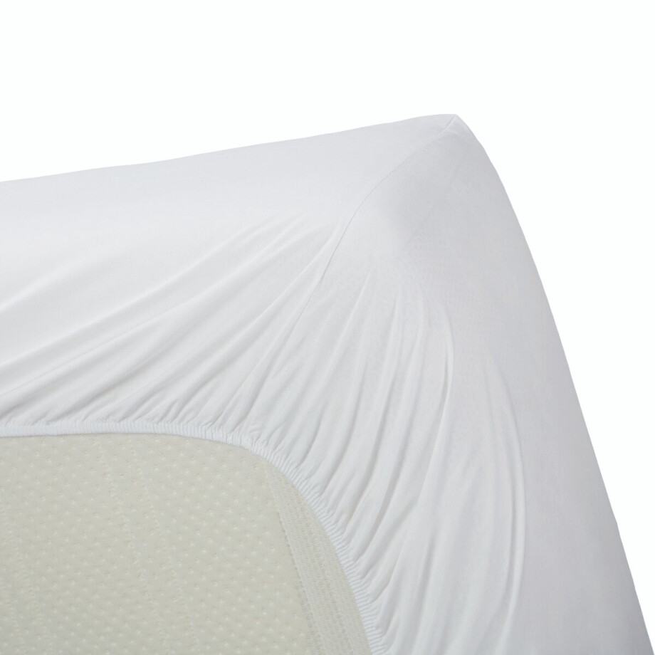 Linolux Hoeslaken Katoen Perkal White 180x220 Linolux Hoeslaken Katoen Perkal White 180x220 afbeelding 1