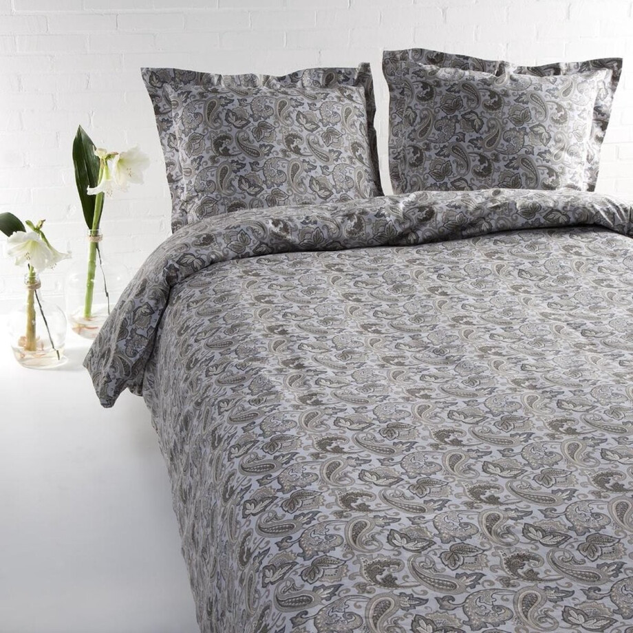 Papillon Olivier dekbedovertrek - Grijs - eenpersoons (140x200/220 cm + 1 sloop) afbeelding 1
