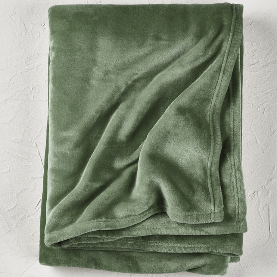 De Witte Lietaer Fleece deken Snuggly Khaki - 150 x 200 cm - Groen afbeelding 1
