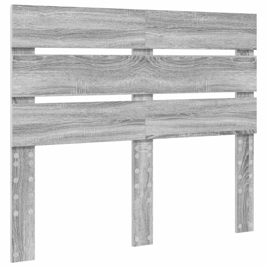 vidaXL - Hoofdbord - Grijs - Sonoma - Bewerkt - hout afbeelding 1