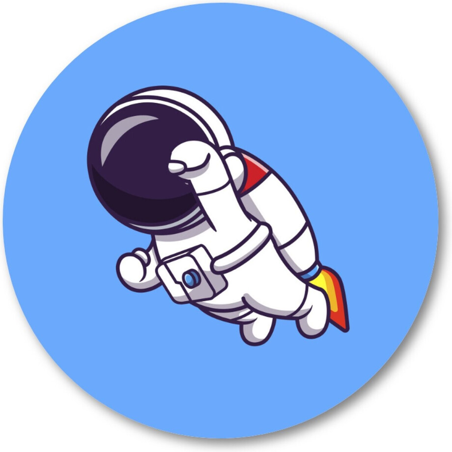 Astronaut met JetPack - Illustratie - Muurcirkel Forex 40cm - Wandcirkel voor binnen - Besteposter - Minimalist - Kinderen - Kinderkamer Astronaut met JetPack - Illustratie - Muurcirkel Forex 40cm - Wandcirkel voor binnen - Besteposter - Minimalist - Kinderen - Kinderkamer afbeelding 1