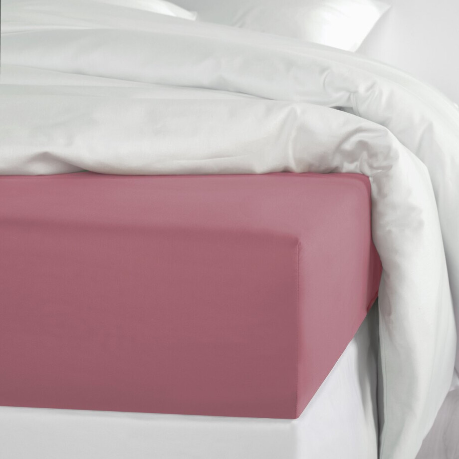 De Witte Lietaer Hoeslaken Olivia Blossom- 180 x 200/220 x h 30 - Roze - Katoen Satijn De Witte Lietaer Hoeslaken Olivia Blossom- 180 x 200/220 x h 30 - Roze - Katoen Satijn afbeelding 1