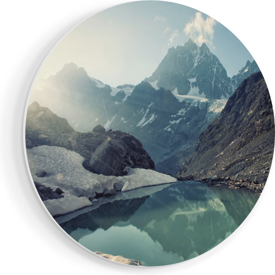 Artaza Forex Muurcirkel Landschap berg meer - 90x90 cm - Groot - Wandcirkel - Rond Schilderij - Muurdecoratie Cirkel Artaza Forex Muurcirkel Landschap berg meer - 90x90 cm - Groot - Wandcirkel - Rond Schilderij - Muurdecoratie Cirkel afbeelding 1