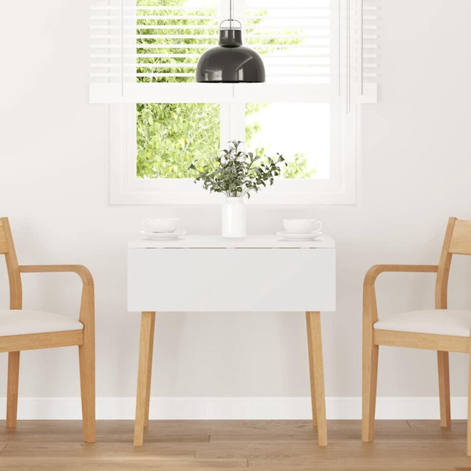 vidaXL - Eettafel - massief - hout - naturel - rubber vidaXL - Eettafel - massief - hout - naturel - rubber afbeelding 1