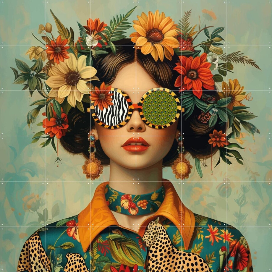 IXXI Miss Match, Mirjam Duizendstra - 120 x 120 cm - Gratis ophangtool - Grote wanddecoratie en posters - Kleurrijk, Surrealisme, Speels IXXI Miss Match, Mirjam Duizendstra - 120 x 120 cm - Gratis ophangtool - Grote wanddecoratie en posters - Kleurrijk, Surrealisme, Speels afbeelding 1