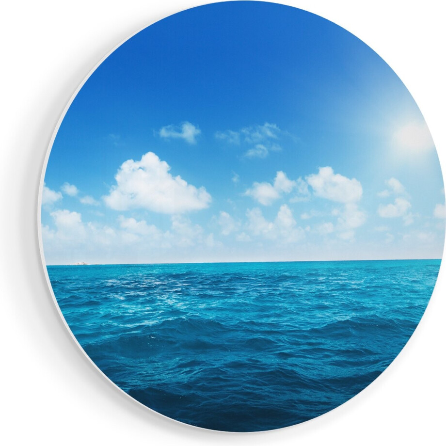 Artaza Forex Muurcirkel Water Midden Op Zee Met Zonneschijn - 40x40 cm - Klein - Wandcirkel - Rond Schilderij - Wanddecoratie Cirkel Artaza Forex Muurcirkel Water Midden Op Zee Met Zonneschijn - 40x40 cm - Klein - Wandcirkel - Rond Schilderij - Wanddecoratie Cirkel afbeelding 1