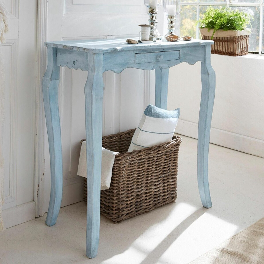 LOBERON Sidetable Barbey antiekblauw afbeelding 1