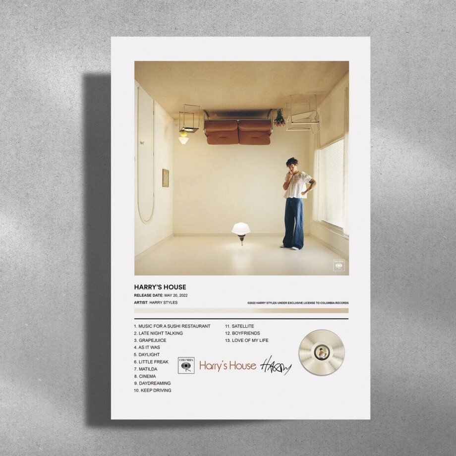 Harry Styles - Metalen Poster 30x40cm - Harry's House Harry Styles - Metalen Poster 30x40cm - Harry's House afbeelding 1