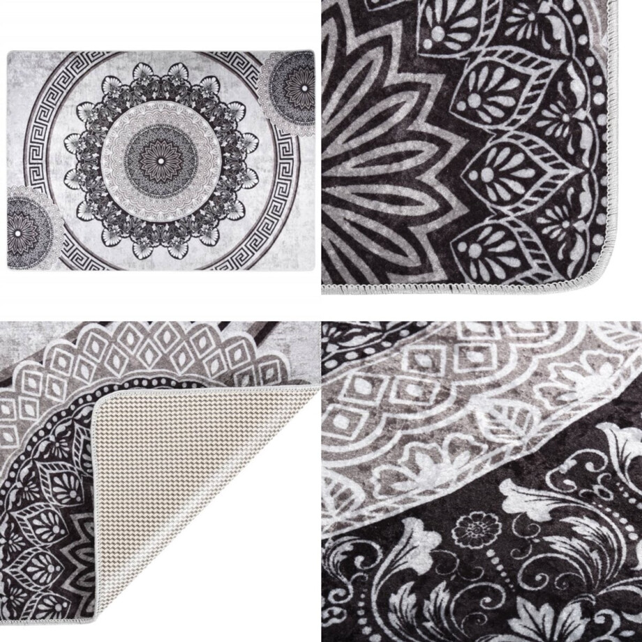 vidaXL Vloerkleed wasbaar anti-slip 120x180 cm meerkleurig - Vloerkleed - Vloerkleden - Loper Vloerkleed - Loper Vloerkleden vidaXL Vloerkleed wasbaar anti-slip 120x180 cm meerkleurig - Vloerkleed - Vloerkleden - Loper Vloerkleed - Loper Vloerkleden afbeelding 1