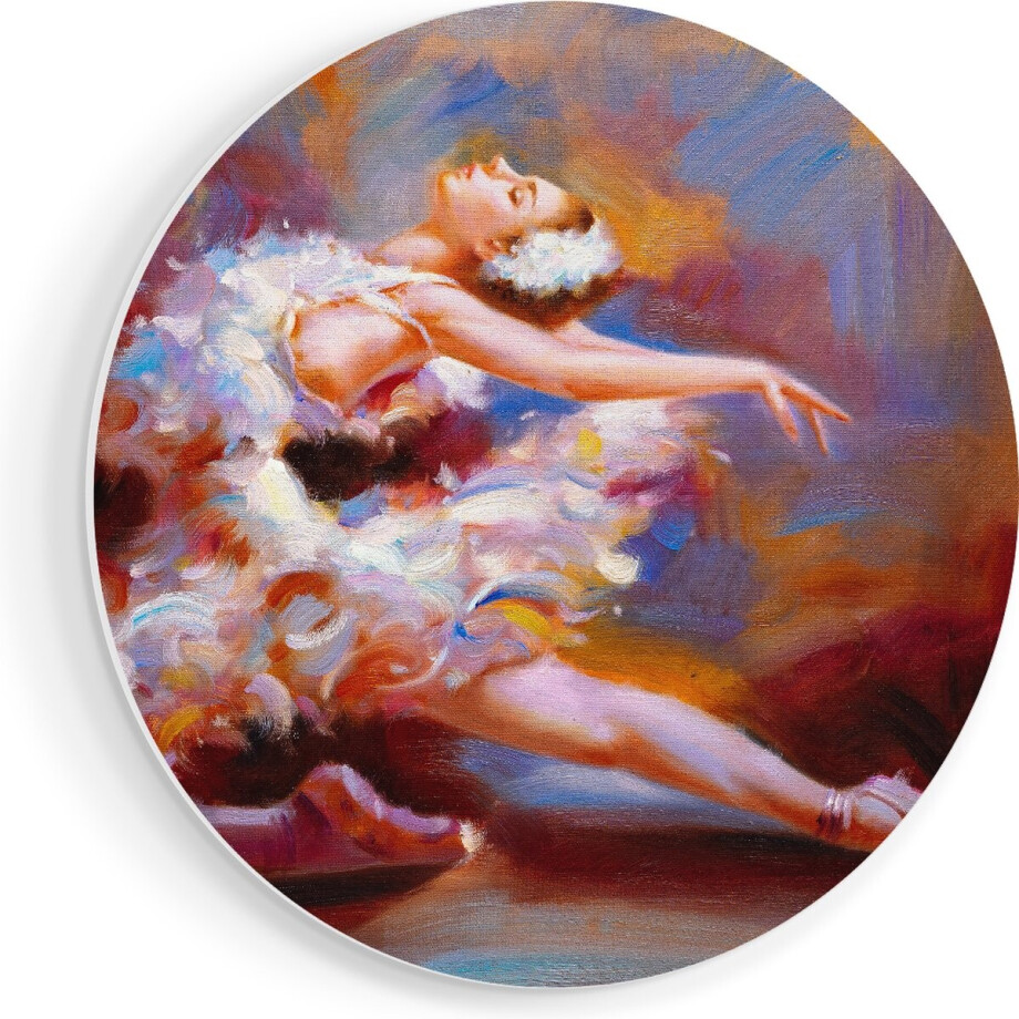 Artaza Forex Muurcirkel Ballerina van Olieverf - Ballet - 90x90 cm - Groot - Wandcirkel - Rond Schilderij - Muurdecoratie Cirkel Artaza Forex Muurcirkel Ballerina van Olieverf - Ballet - 90x90 cm - Groot - Wandcirkel - Rond Schilderij - Muurdecoratie Cirkel afbeelding 1