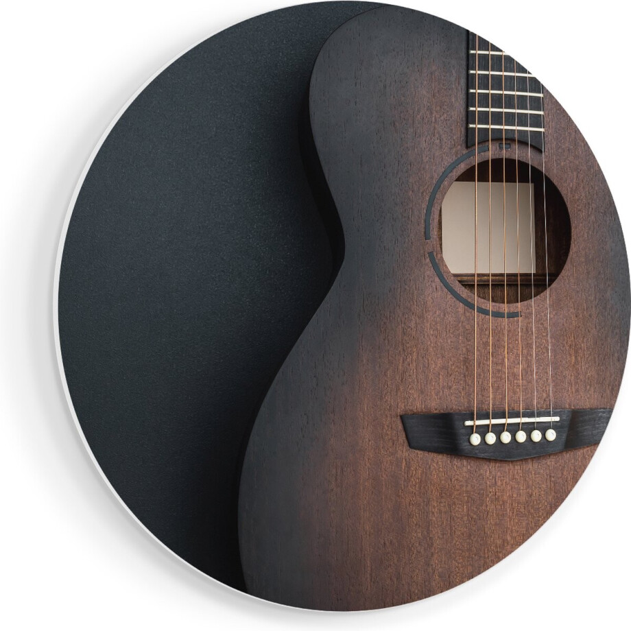 Artaza Forex Muurcirkel Gitaar - 70x70 cm - Wandcirkel - Rond Schilderij - Wanddecoratie Cirkel - Muurdecoratie afbeelding 1