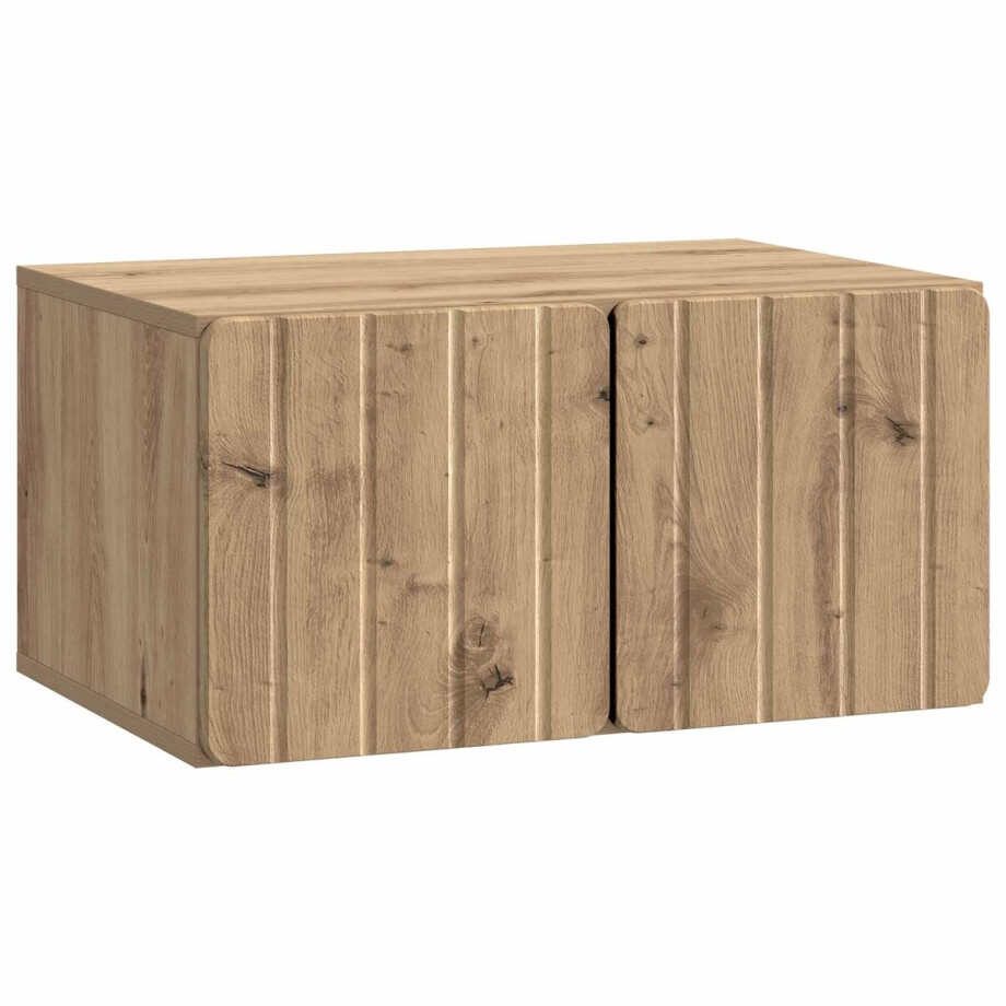 vidaXL - Wandmontage - TV-kast - 59,5 - x - 41 - x - 30 - cm - Artisanaal - eiken afbeelding 1