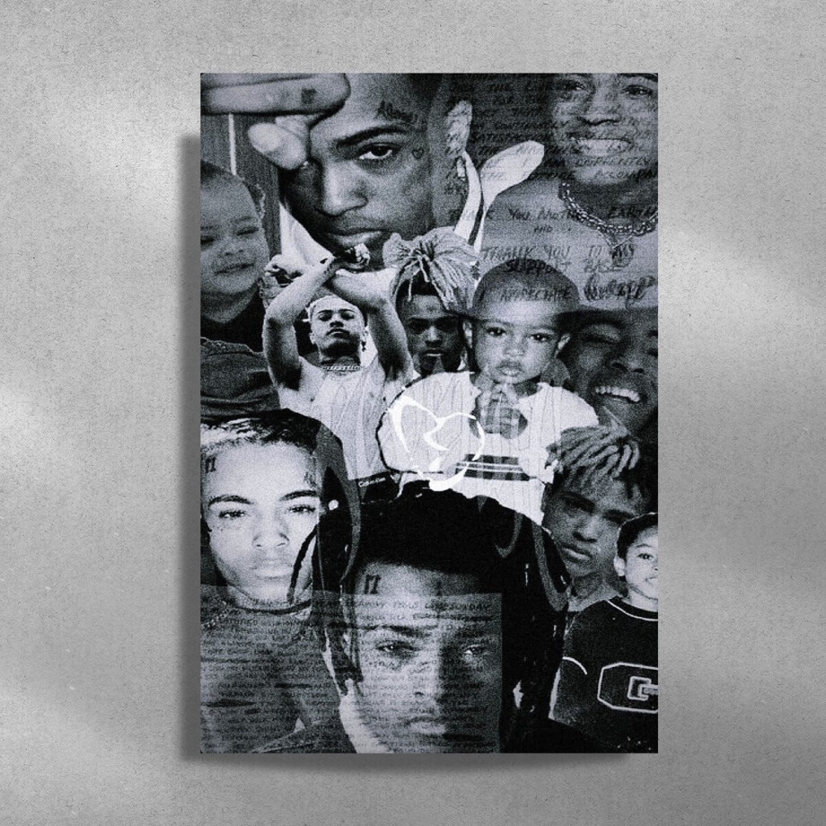 XXXTentacion - Luxe Metalen Poster - 40x60cm - wanddecoratie afbeelding 1
