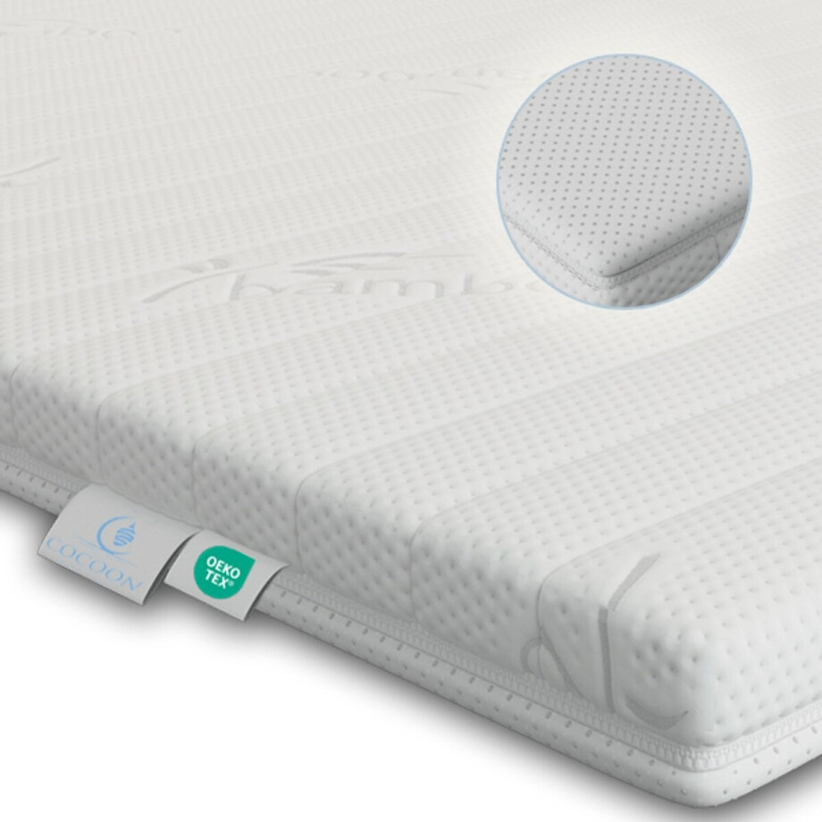 Topmatras - 200x200 - ANTI SLIP Topper - PREMIUM BAMBOO Tijk - Afritsbaar / Wasbaar - HR Koudschuim - 8 cm - Orthopedisch - Anti-allergisch - Zacht - Hybrid - Topdekmatras - Topper Hotel XL - Anti Bacterieel - Okoetex gecertificeerd Topmatras - 200x200 - ANTI SLIP Topper - PREMIUM BAMBOO Tijk - Afritsbaar / Wasbaar - HR Koudschuim - 8 cm - Orthopedisch - Anti-allergisch - Zacht - Hybrid - Topdekmatras - Topper Hotel XL - Anti Bacterieel - Okoetex gecertificeerd afbeelding 1
