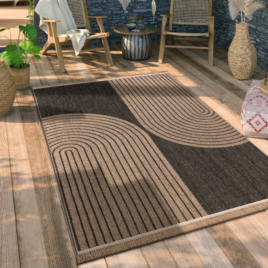 Paco Home Buiten Vloerkleed Voor Balkon Terras Keuken Tapijt Boho Bloemen Geometrisch 240x340 cm afbeelding 1