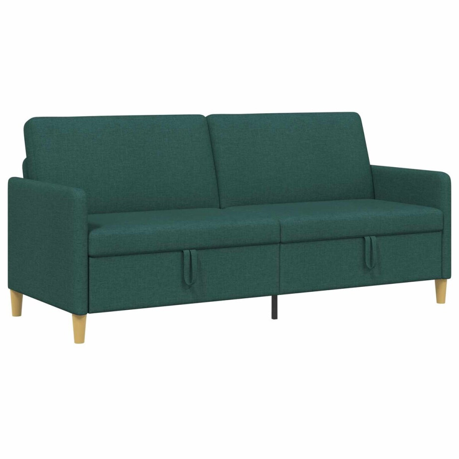 vidaXL - Sofa - met - Opbergruimte - Donkergroen - 192 - x - 78 - x - 87 - cm - Polyester afbeelding 1