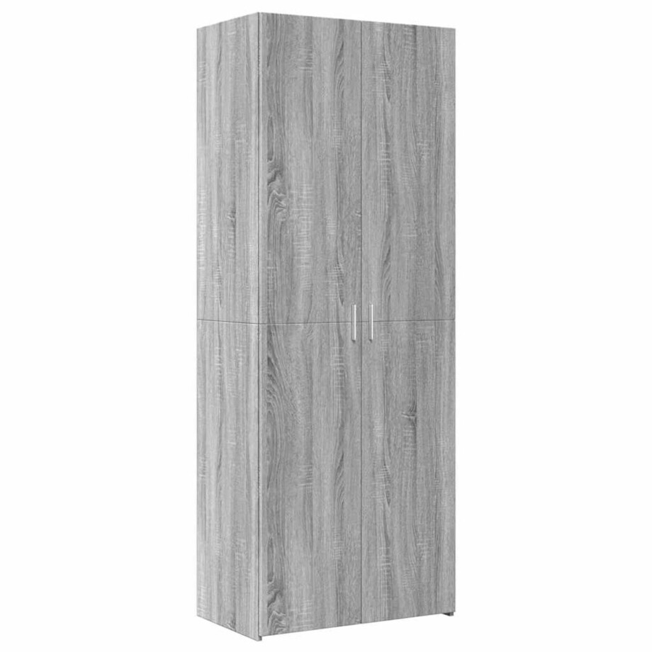 vidaXL - Hoge - kast - 70x42,5x185 - cm - bewerkt - hout - grijs - sonoma - eikenkleurig afbeelding 1