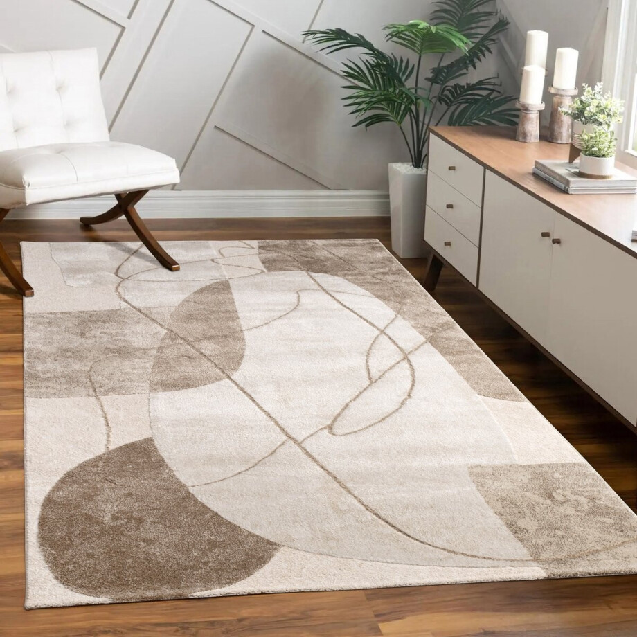 Paco Home Vloerkleed Woonkamer Laagpolig Patroon Bloemen Regenboog Patroon Geometrisch 80x300 cm afbeelding 1
