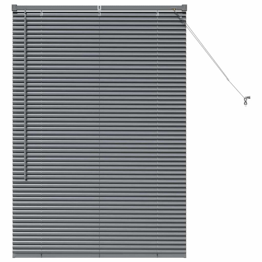 vidaXL - Venetiaanse - jaloezie - Donkergrijs - 130 - x - 85 - cm - 25 - mm - Aluminium afbeelding 1