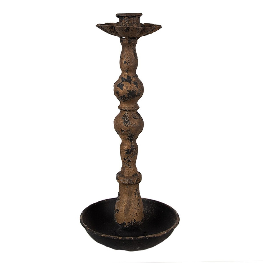 Clayre & Eef Kandelaar 25 cm Zwart IJzer afbeelding 1
