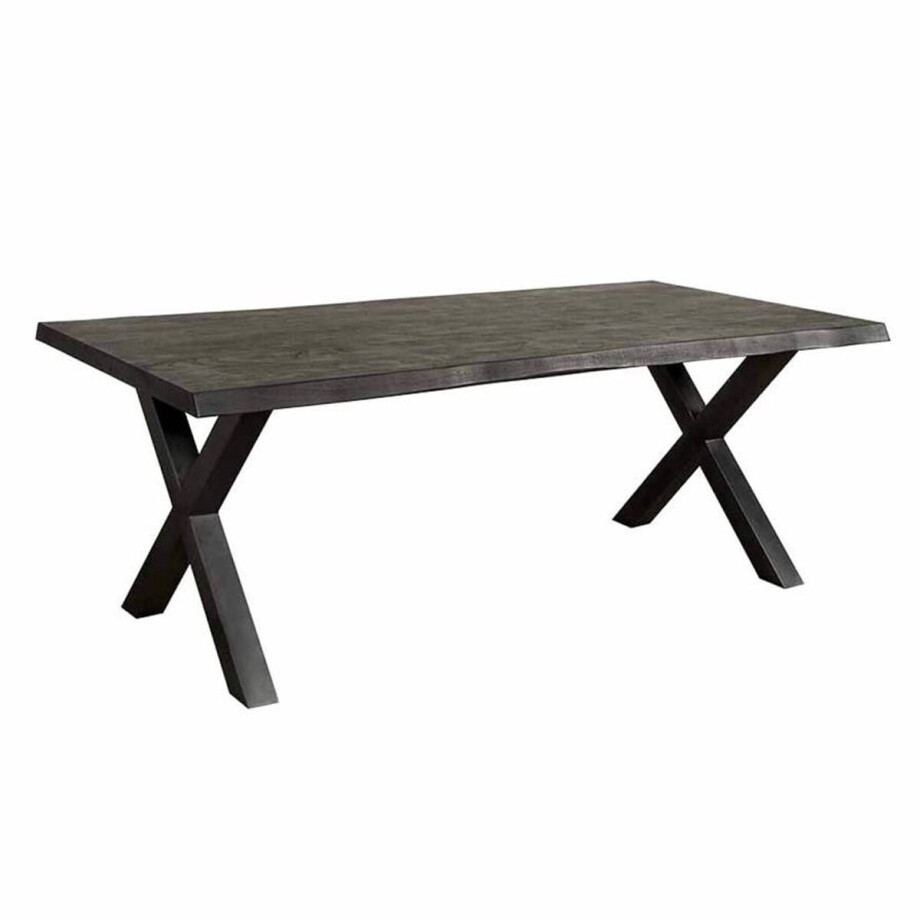 Tower Living Eettafel Xara - Rechthoek Zwart Hout - 180x90x78cm afbeelding 1