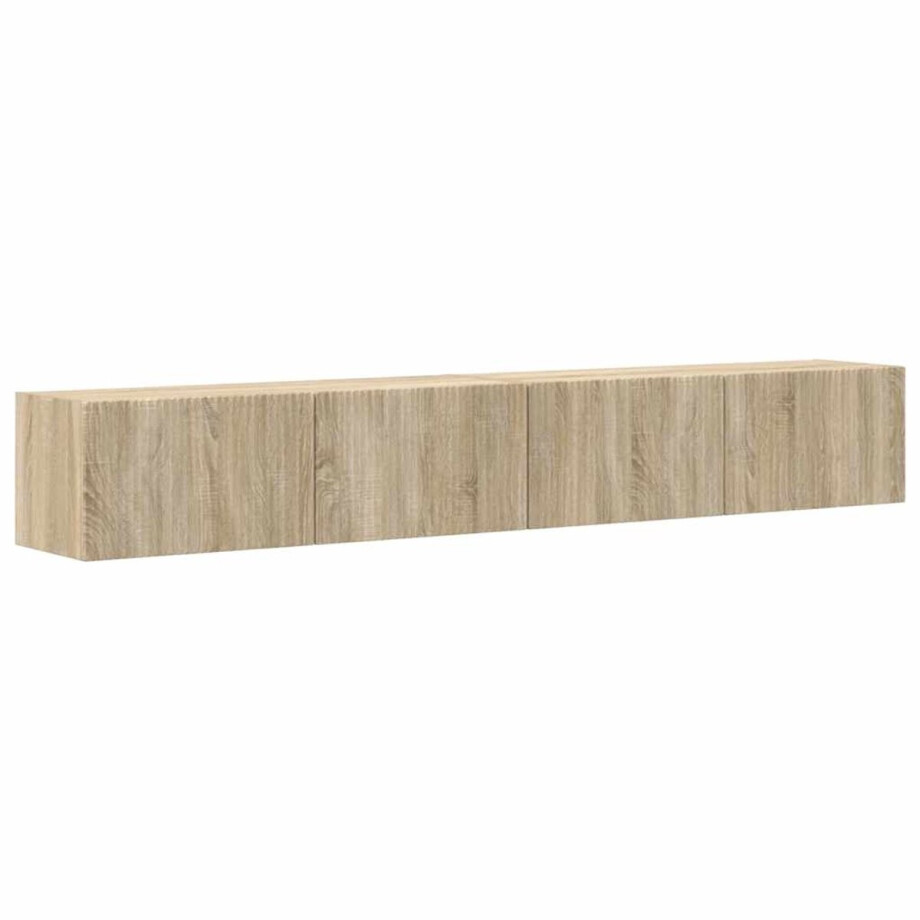 vidaXL - TV - Wandkast - 2 - st - Sonoma - Bewerkt - hout afbeelding 1