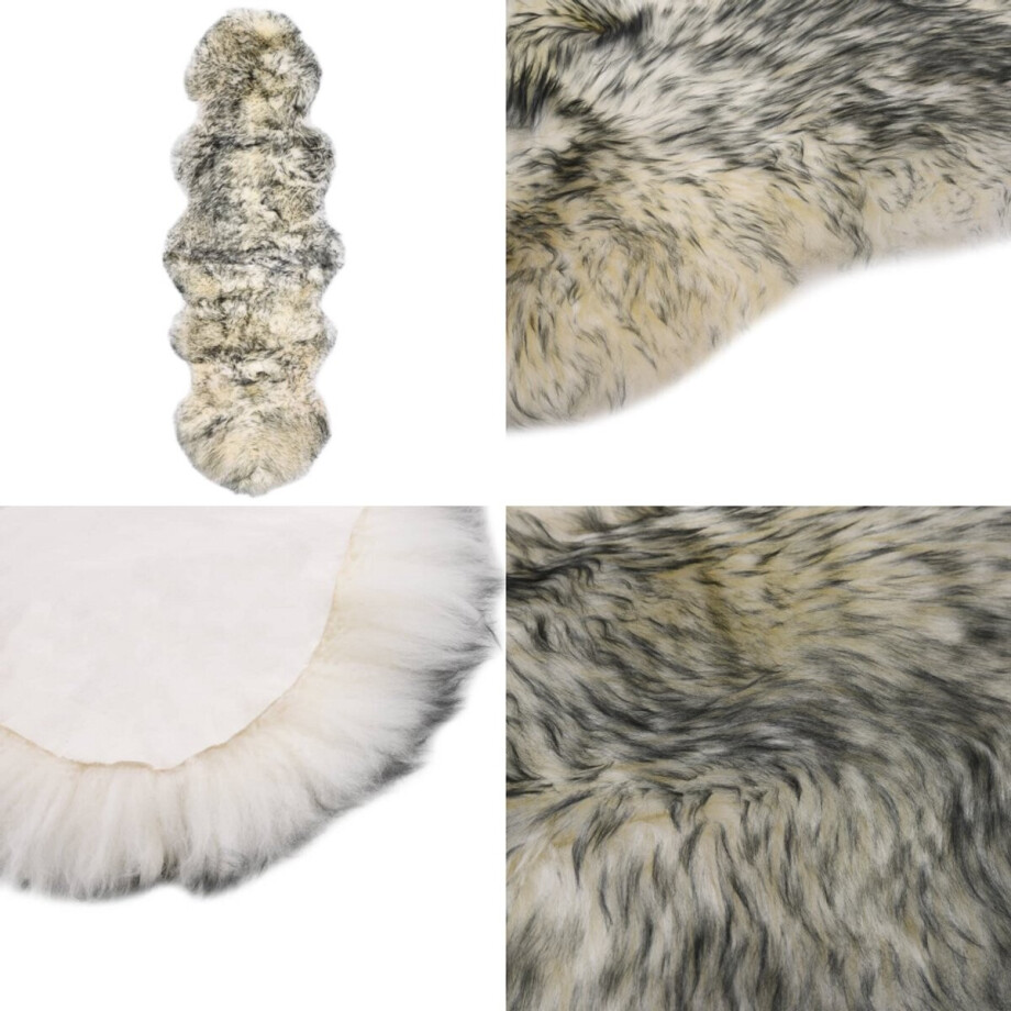 vidaXL Vloerkleed 60x180 cm schapenvacht gemêleerd donkergrijs - Vloerkleed - Vloerkleden - Kleed - Kleden vidaXL Vloerkleed 60x180 cm schapenvacht gemêleerd donkergrijs - Vloerkleed - Vloerkleden - Kleed - Kleden afbeelding 1