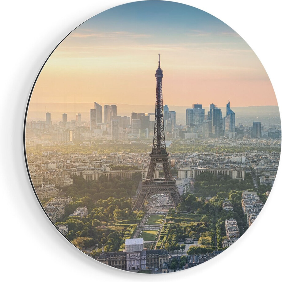 Artaza Dibond Muurcirkel Skyline Van Parijs Met De Eiffeltoren - Ø 80 cm - Groot - Wandcirkel - Rond Schilderij - Voor Binnen en Buiten Artaza Dibond Muurcirkel Skyline Van Parijs Met De Eiffeltoren - Ø 80 cm - Groot - Wandcirkel - Rond Schilderij - Voor Binnen en Buiten afbeelding 1