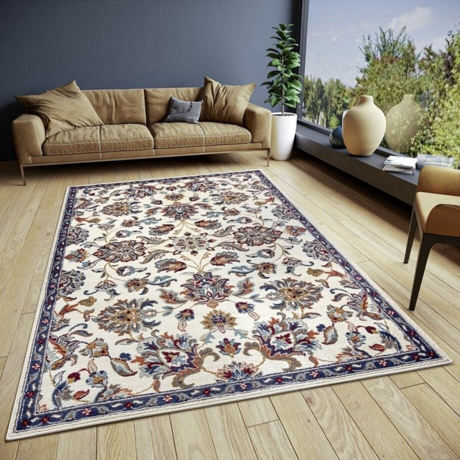 Flycarpets Klassiek Vloerkleed - Caracci - Crème / Multi - 120x170 cm afbeelding 1