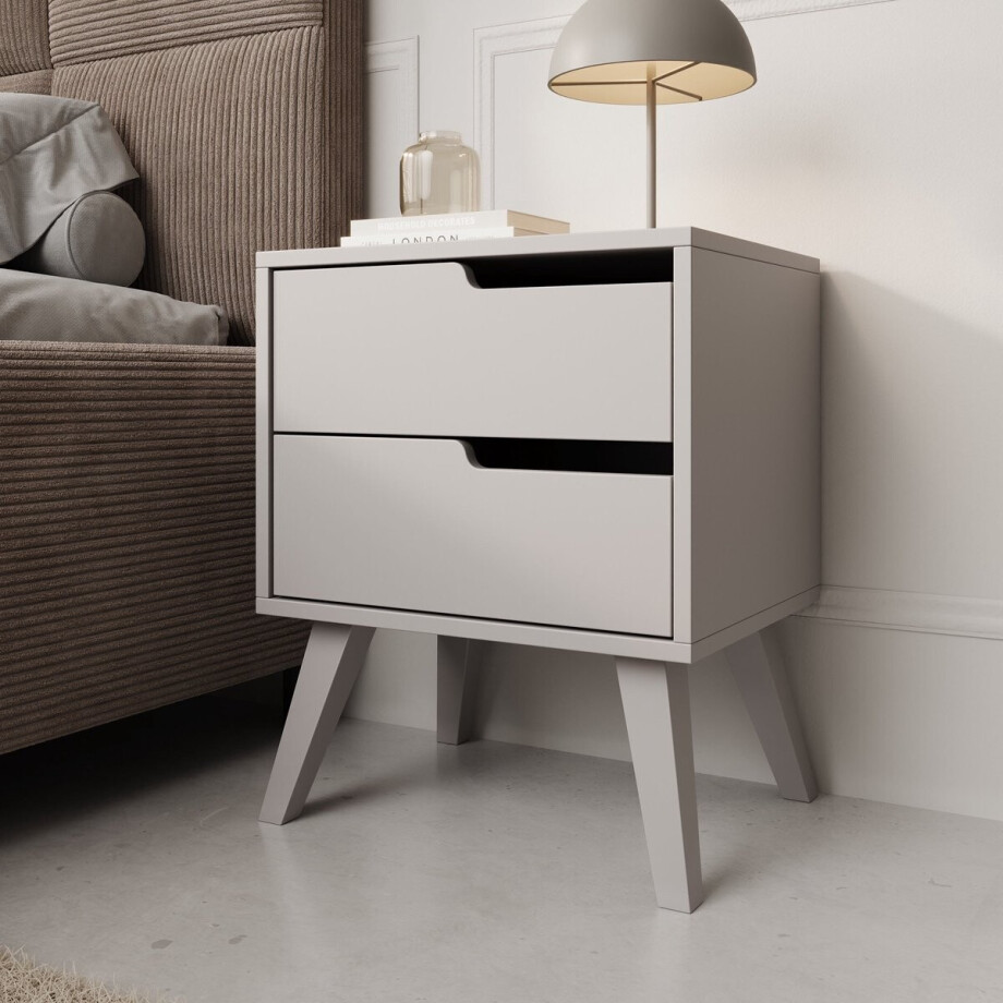 Meubella - Nido - Nachtkastje rechts - Beige - 45x35x55 cm afbeelding 1
