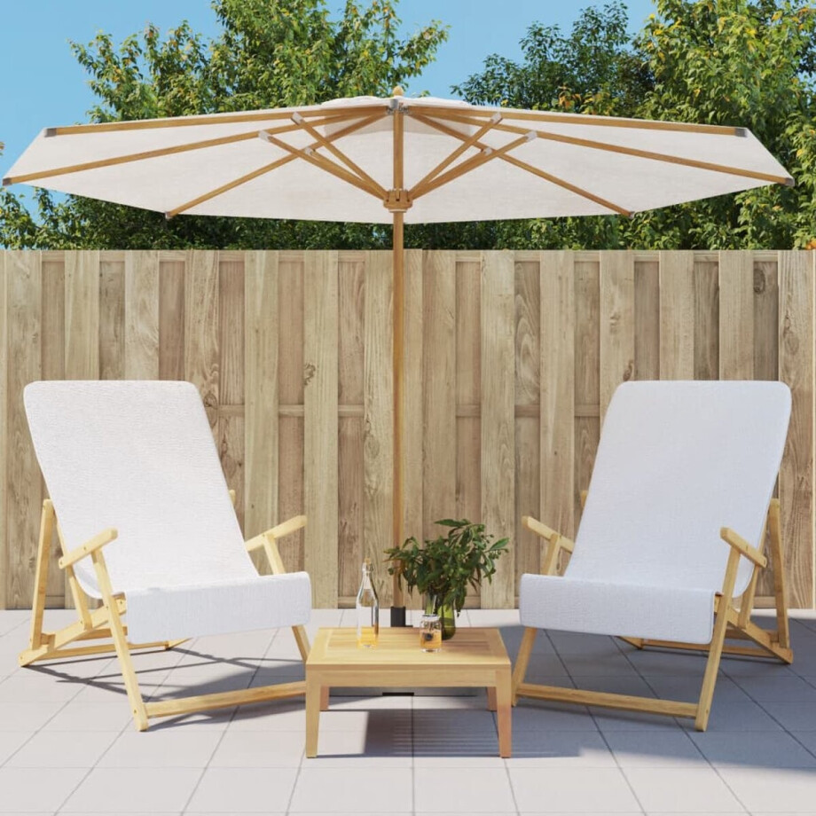 vidaXL - Strandhanddoeken - 2 - st - 400 - g/m² - 60x135 - cm - stof - wit afbeelding 1