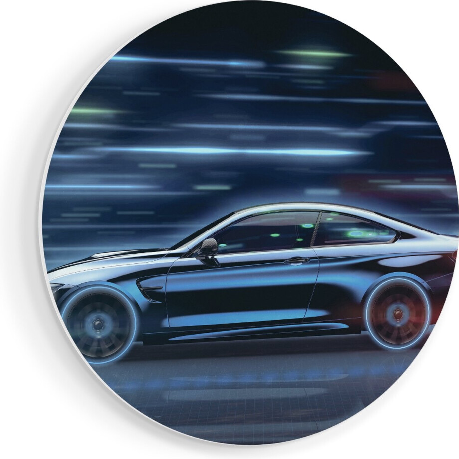Artaza Forex Muurcirkel Zwarte Sportwagen Auto - 50x50 cm - Klein - Wandcirkel - Rond Schilderij - Muurdecoratie Cirkel Artaza Forex Muurcirkel Zwarte Sportwagen Auto - 50x50 cm - Klein - Wandcirkel - Rond Schilderij - Muurdecoratie Cirkel afbeelding 1