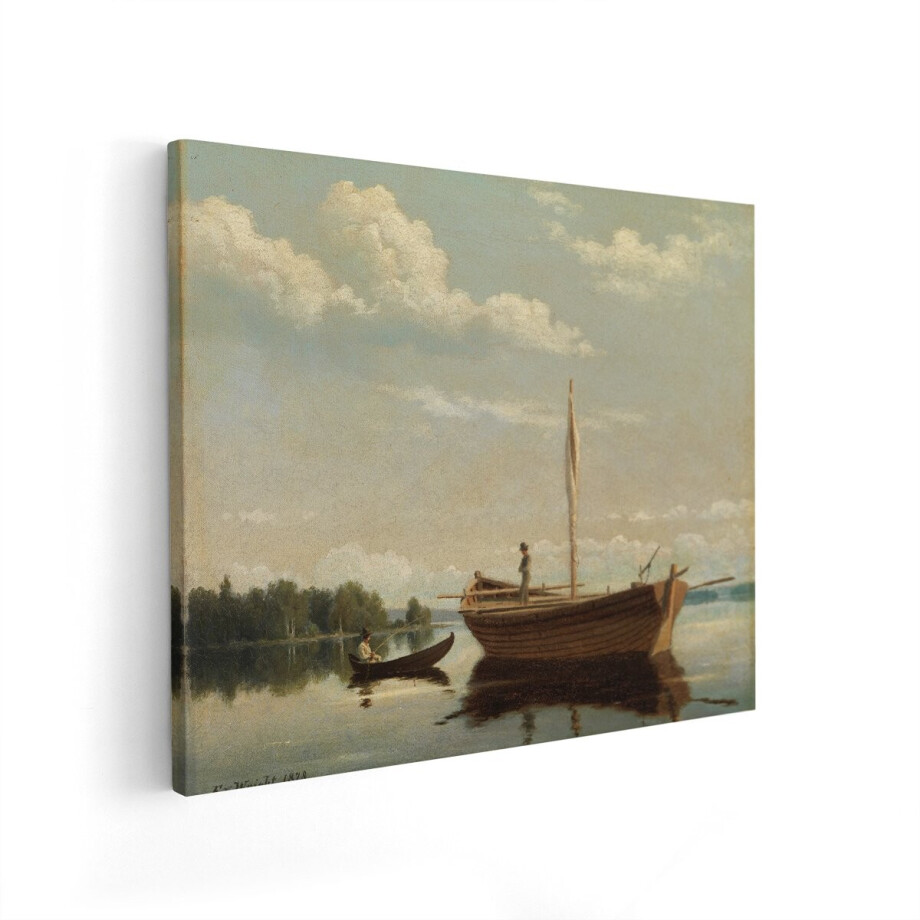 Artaza Canvas Schilderij Landschap - 50x40 cm - Wanddecoratie Zeilboot - Muurdecoratie Oude Meesters - Decoratie Vissers Meer Artaza Canvas Schilderij Landschap - 50x40 cm - Wanddecoratie Zeilboot - Muurdecoratie Oude Meesters - Decoratie Vissers Meer afbeelding 1