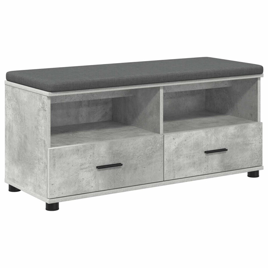 vidaXL - Hallenbank - Beton - Grijs - 100 - x - 38 - x - 46 - cm afbeelding 1