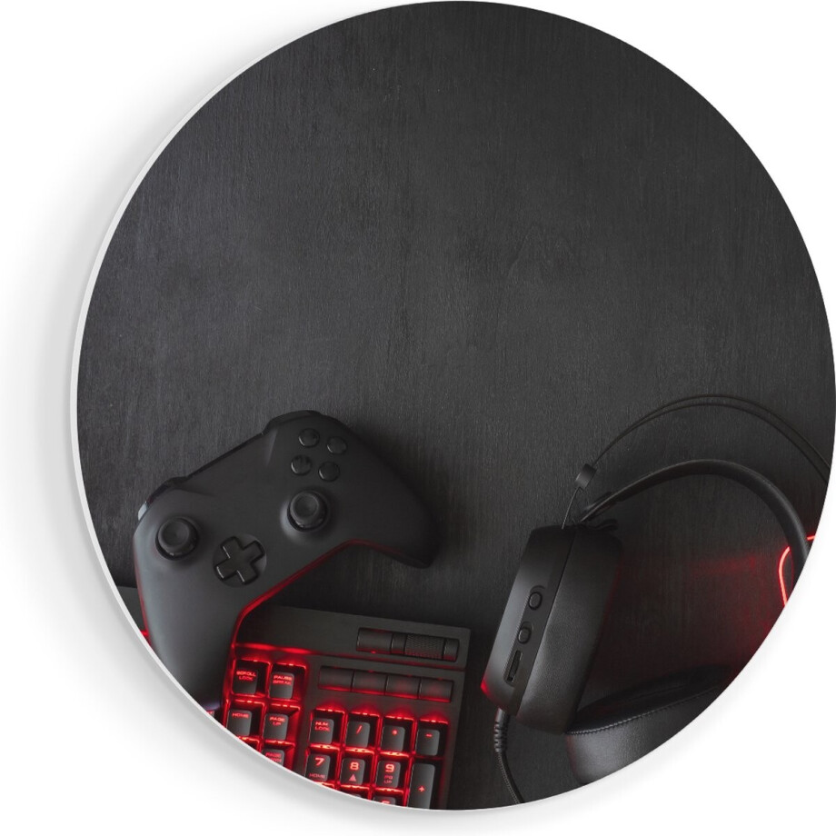 Artaza Forex Muurcirkel Gaming Spullen - Accessoires - Controller - 90x90 cm - Groot - Wandcirkel - Rond Schilderij - Muurdecoratie Cirkel Artaza Forex Muurcirkel Gaming Spullen - Accessoires - Controller - 90x90 cm - Groot - Wandcirkel - Rond Schilderij - Muurdecoratie Cirkel afbeelding 1