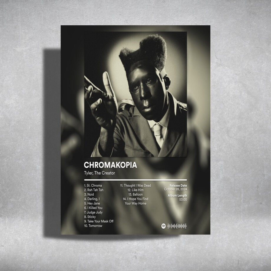Playboi Carti - CHROMAKOPIA - album cover - metalen poster - 30x40cm afbeelding 1