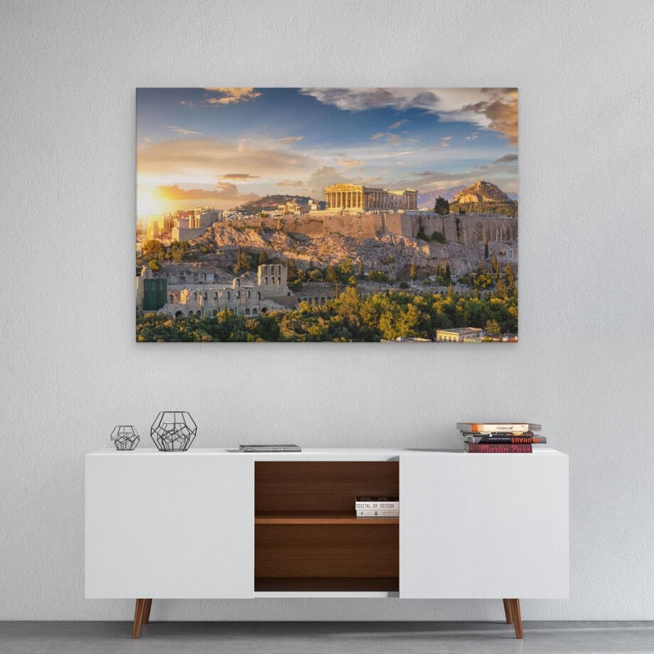 Artaza Canvas Schilderij Akropolis van Athene, Griekenland - Architectuur - 90x60 - Foto Op Canvas - Canvas Print - Muurdecoratie Artaza Canvas Schilderij Akropolis van Athene, Griekenland - Architectuur - 90x60 - Foto Op Canvas - Canvas Print - Muurdecoratie afbeelding 1