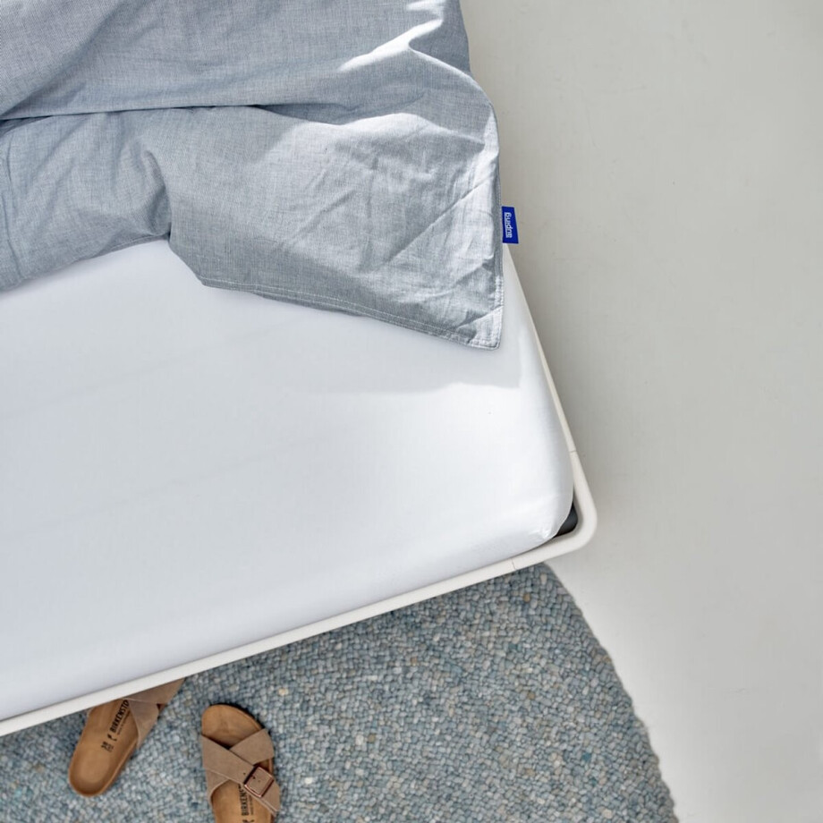 Auping Satin 300 hoeslaken voor topper - 90 x 210 cm - Wit - Katoen Auping Satin 300 hoeslaken voor topper - 90 x 210 cm - Wit - Katoen afbeelding 1