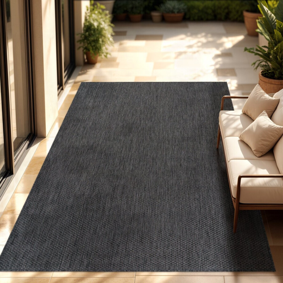 Paco Home In-& Outdoor Balkon Terras Keukenvloerkleed Eenkleurig Gemêleerd Patroon 300x400 cm Paco Home In-& Outdoor Balkon Terras Keukenvloerkleed Eenkleurig Gemêleerd Patroon 300x400 cm afbeelding 1