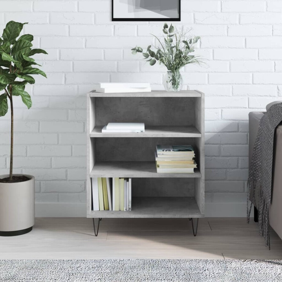 vidaXL Kast - Dressoir - Dressoir 57x35x70 cm bewerkt hout betongrijs - Houten Dressoir - Grijze Dressoir - Vintage Dressoir vidaXL Kast - Dressoir - Dressoir 57x35x70 cm bewerkt hout betongrijs - Houten Dressoir - Grijze Dressoir - Vintage Dressoir afbeelding 1